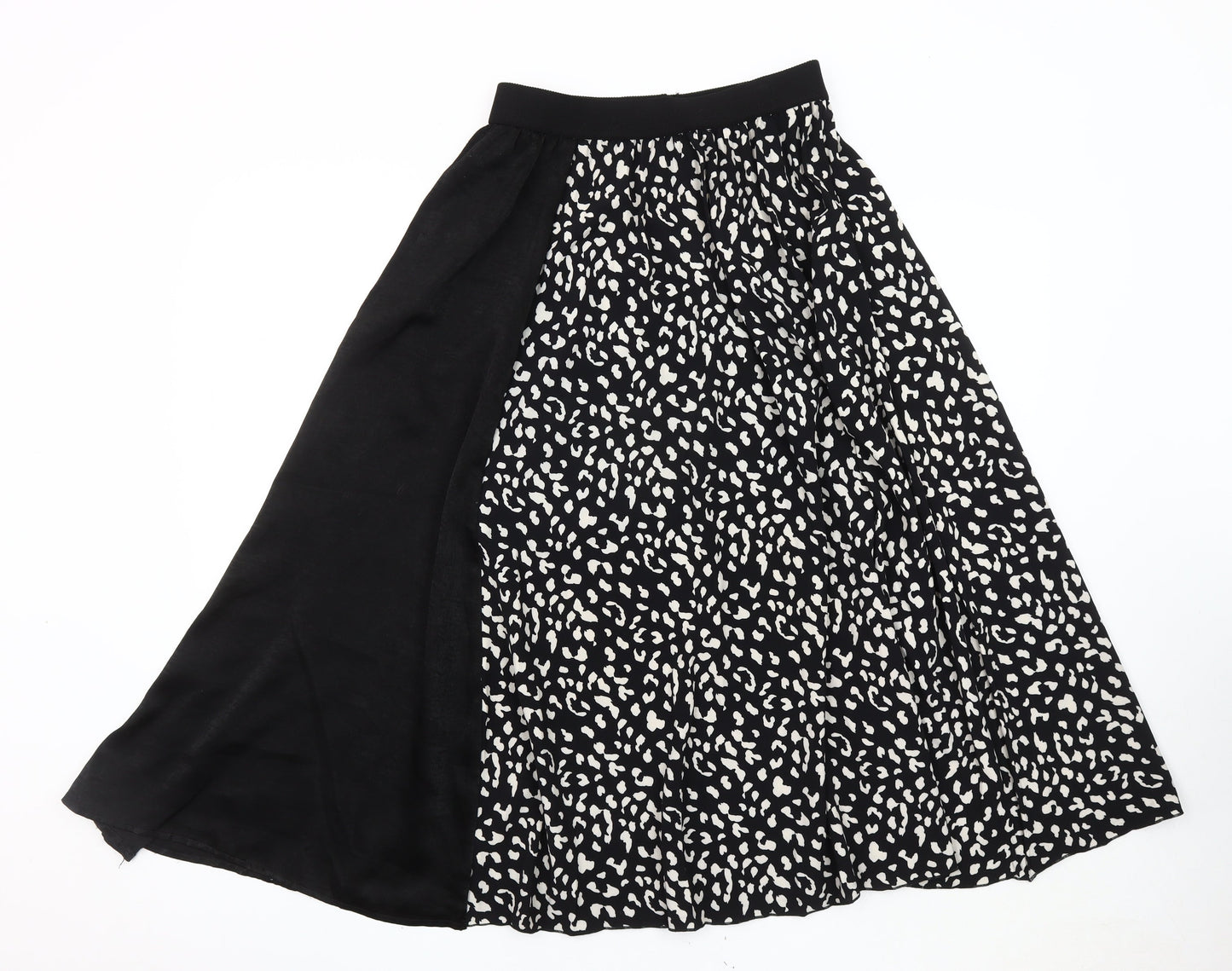 Sweewe Women's Black A-Line Animal Print Skirt M