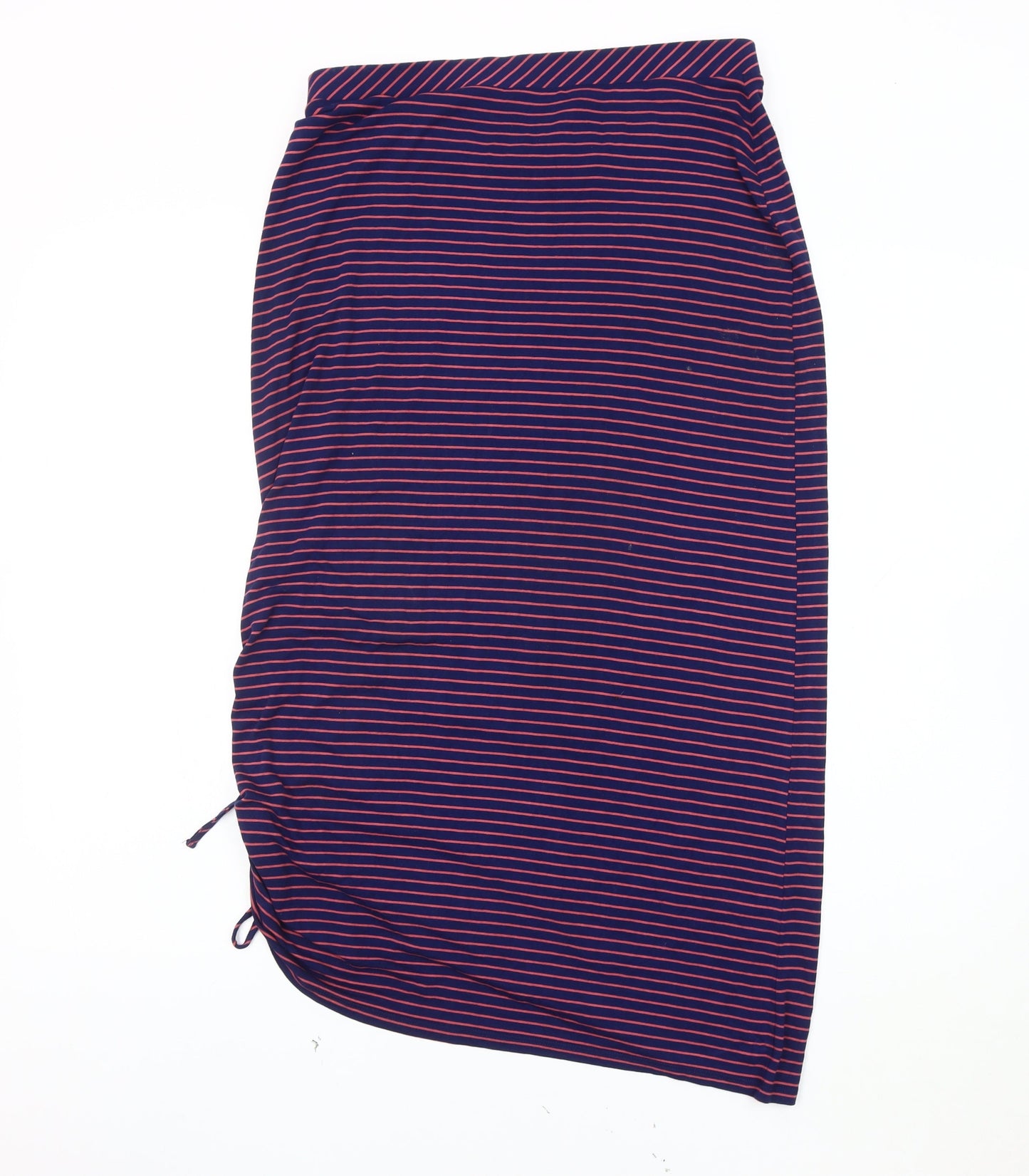 Next Women's Blue Striped Midi Pencil Skirt Size 12