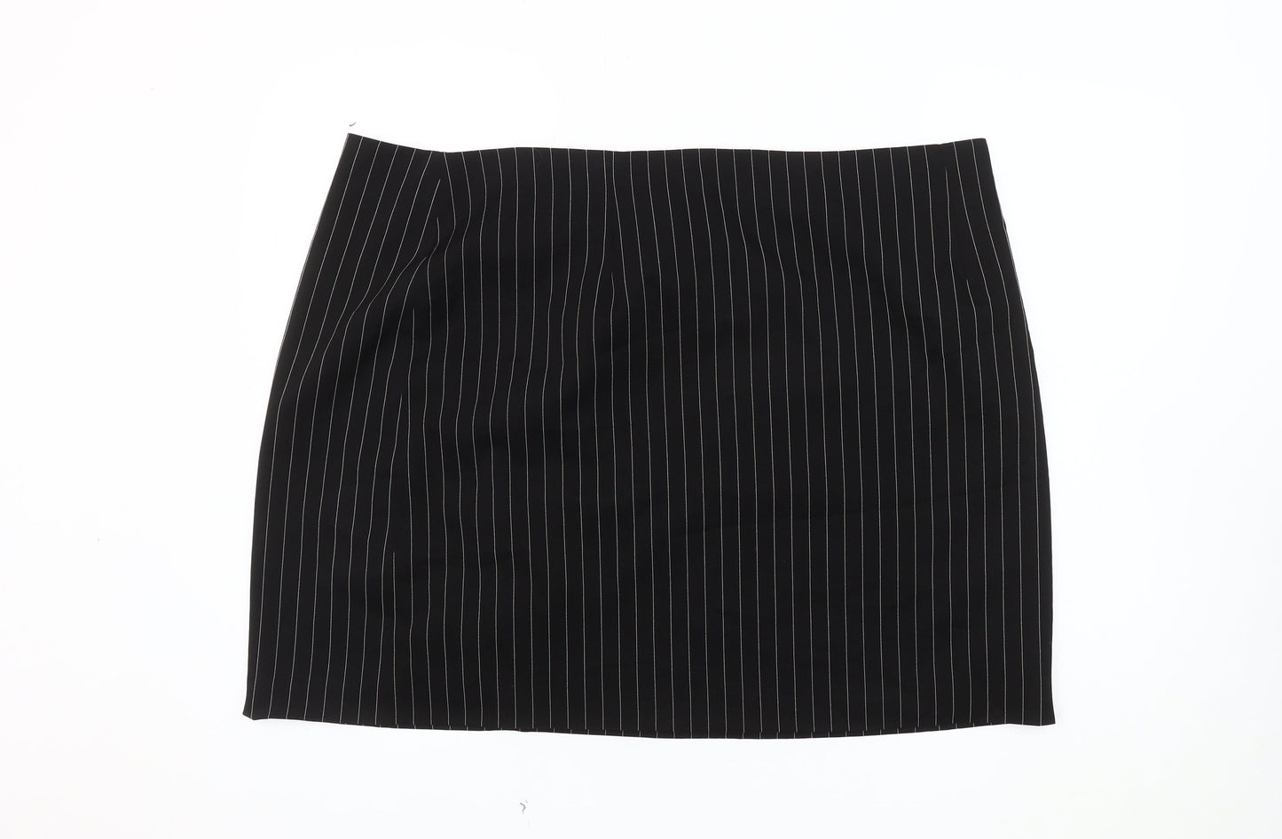 Boohoo Women's Plus Size Black Striped Pencil Skirt