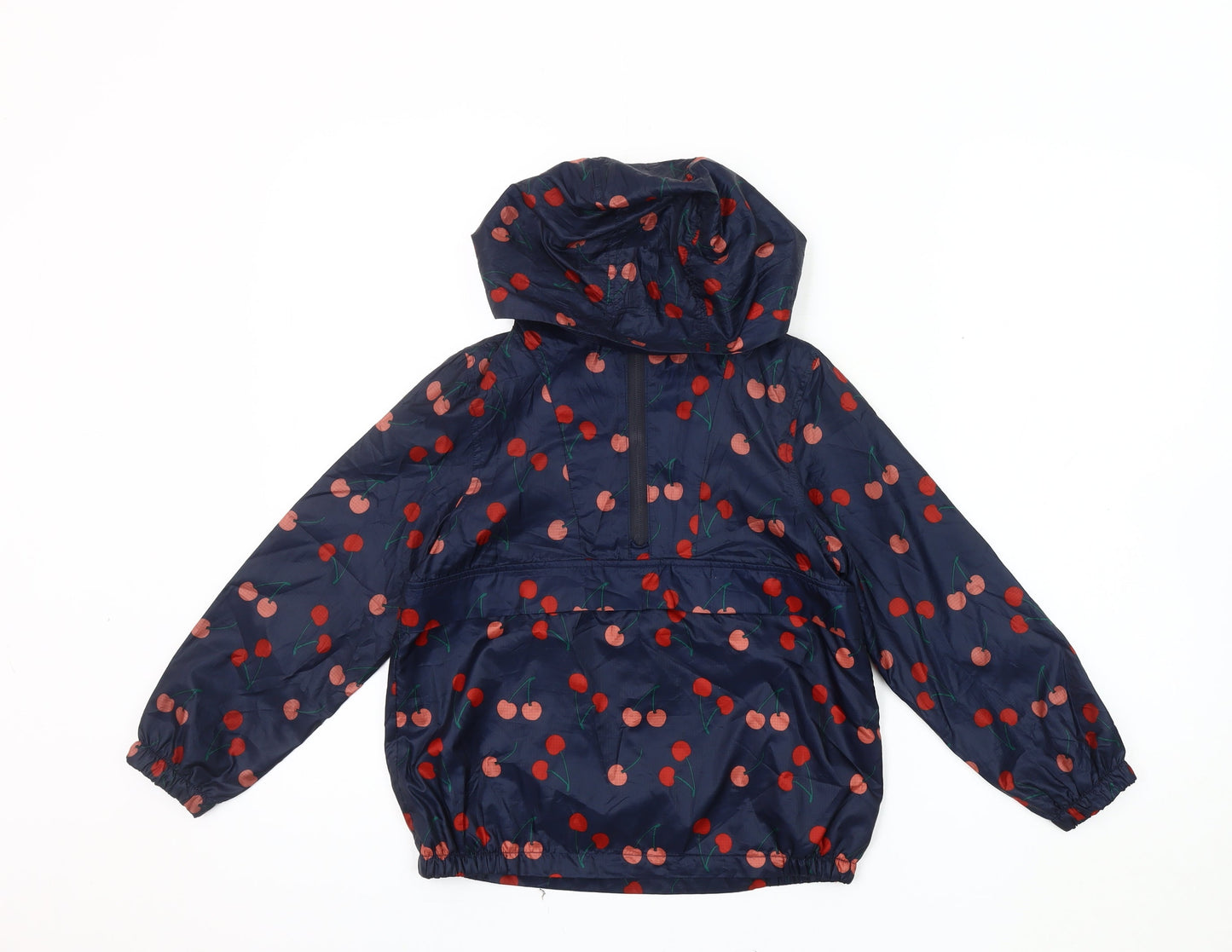 Marks and Spencer Girls Blue Hooded Anorak 7-8 Years
