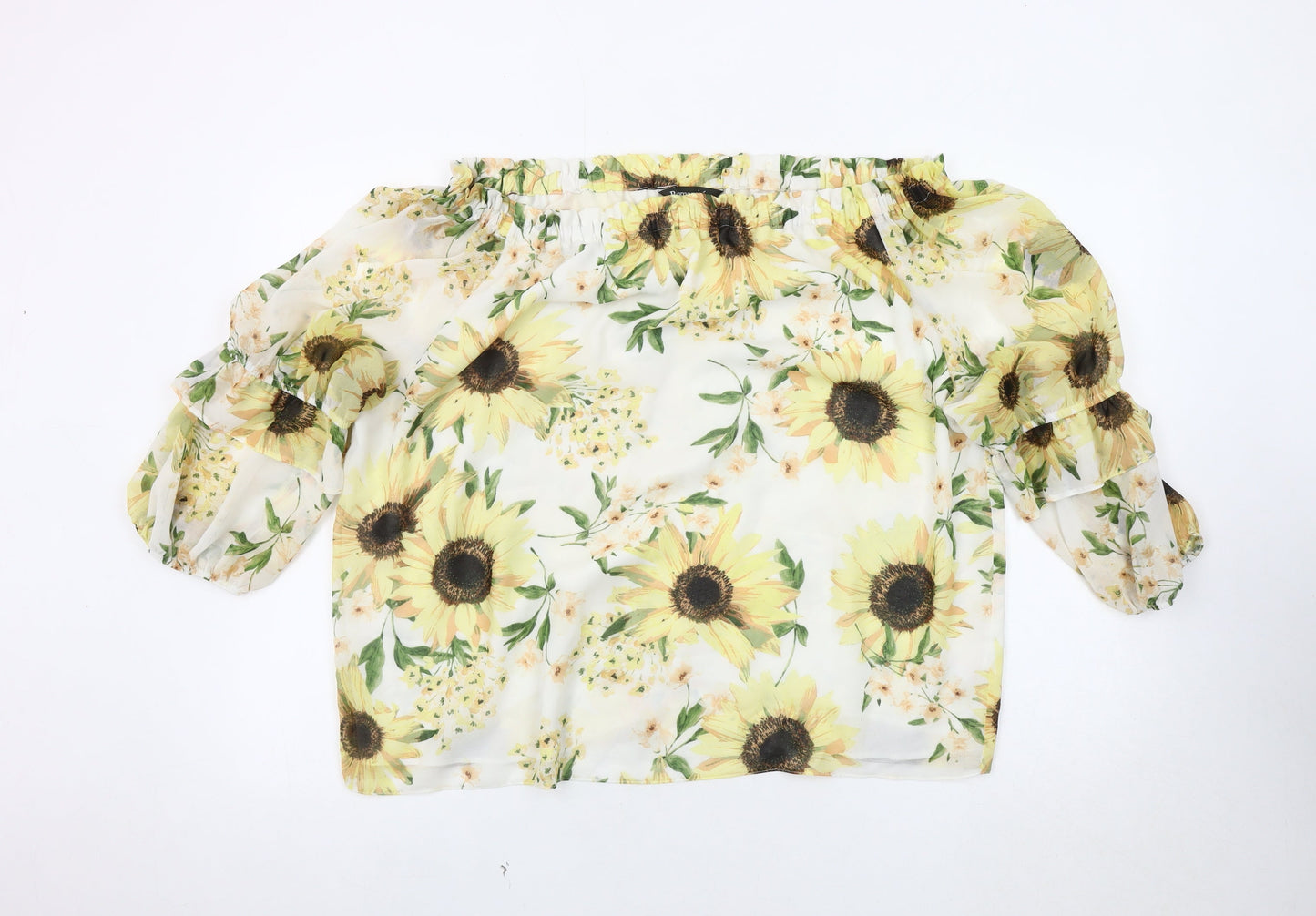 Womens UK Size 16 Bonmarché Multicoloured Off the Shoulder Blouse