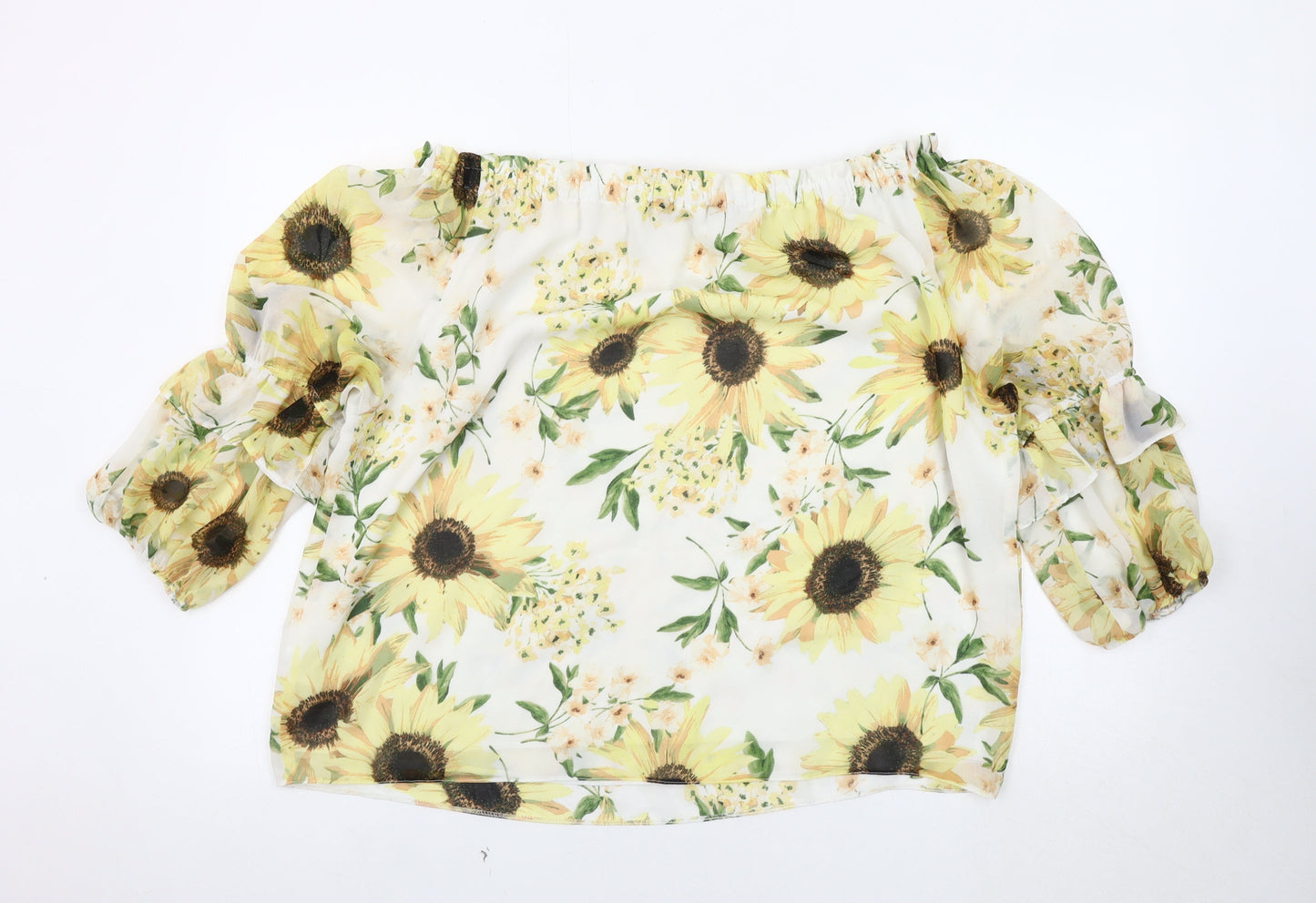 Womens UK Size 16 Bonmarché Multicoloured Off the Shoulder Blouse