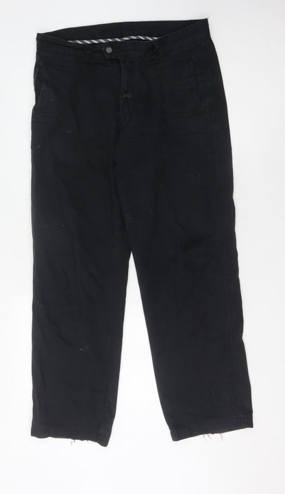 John Lewis Men's Black Chino Trousers Size 34
