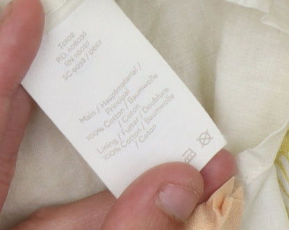 Boden Women’s Yellow Geometric Cotton Knee-Length Skirt