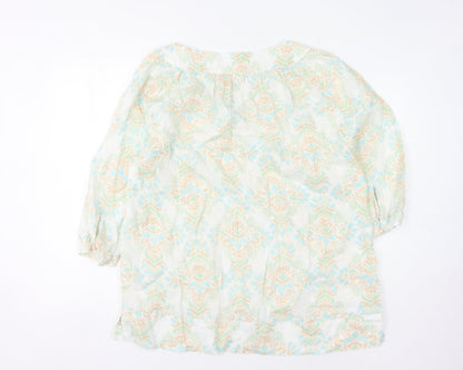 Lands' End Women's Multicoloured Tunic Blouse L