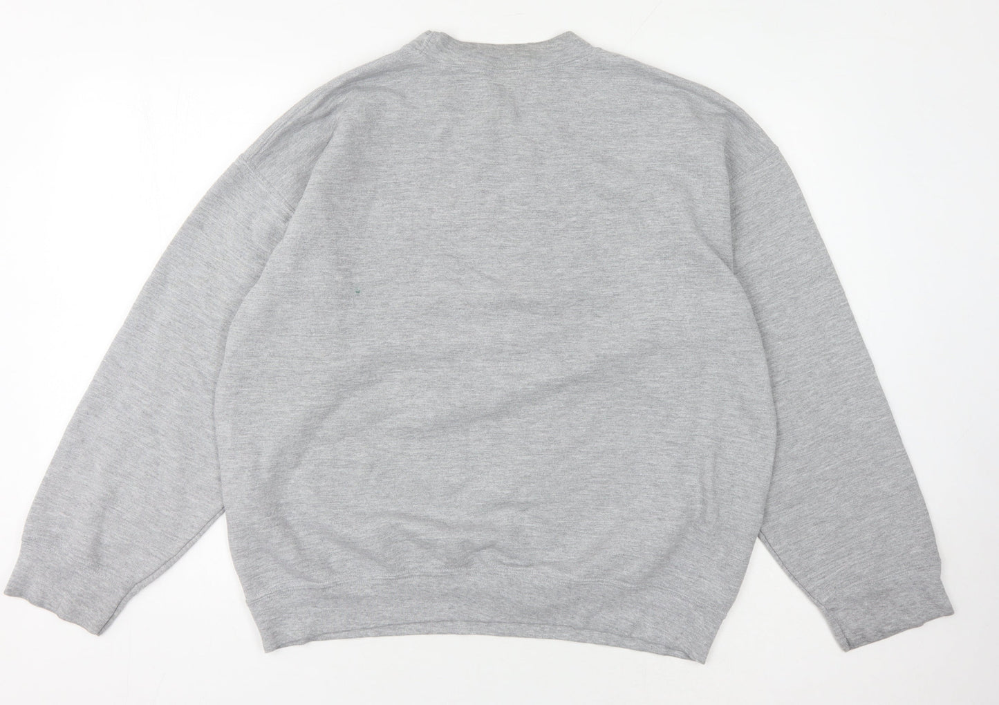 DMC World Men's Grey Graphic Pullover Sweatshirt L