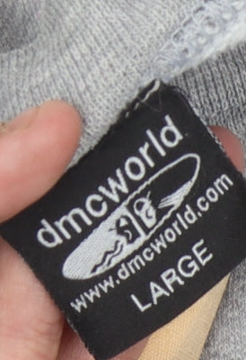 DMC World Men's Grey Graphic Pullover Sweatshirt L