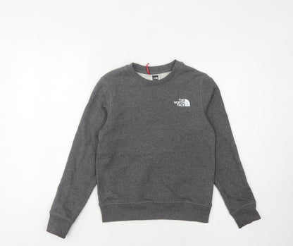 The North Face Boys Grey Sweatshirt M Pullover Crew Neck
