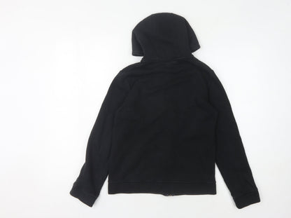 Nike Boys Black Full Zip Hoodie - Size L, Logo Accent