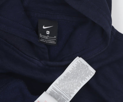 Nike Boys Blue Pullover Hoodie, XL, Fleece, Logo Design