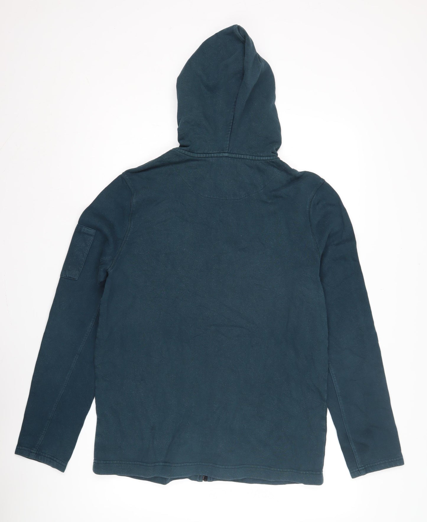 Mens UK Size M River Island Blue Full Zip Hoodie