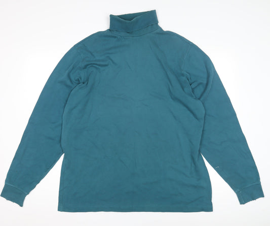 Lands' End Men’s Green Pullover Jumper, Size L