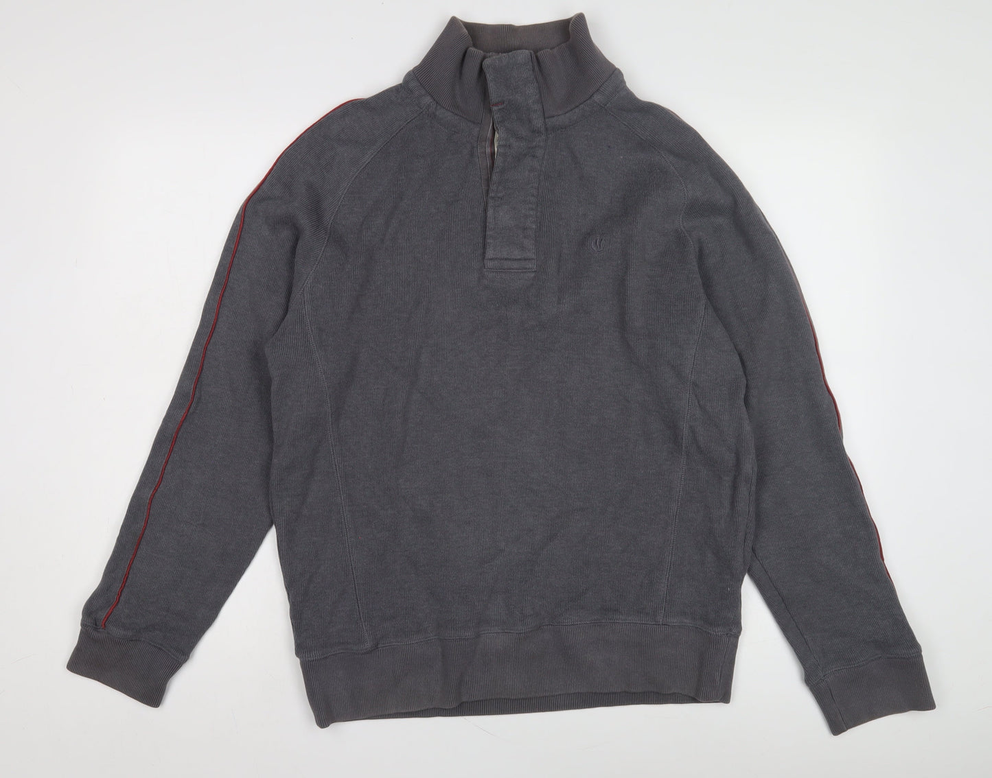 Mens UK Size M Fat Face Grey Henley Sweatshirt