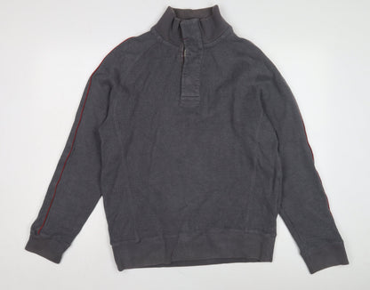Mens UK Size M Fat Face Grey Henley Sweatshirt