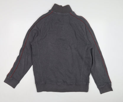 Mens UK Size M Fat Face Grey Henley Sweatshirt