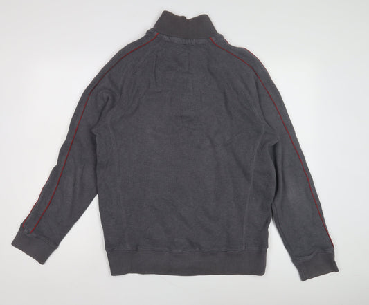 Mens UK Size M Fat Face Grey Henley Sweatshirt