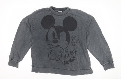 Unisex Adults UK Size L Disney Grey Pullover Sweatshirt