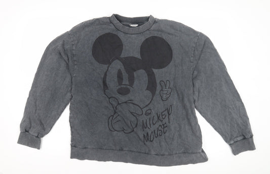 Unisex Adults UK Size L Disney Grey Pullover Sweatshirt