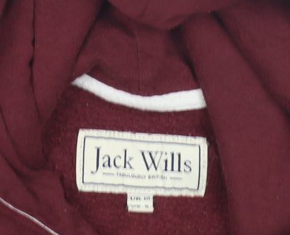 Womens UK Size Small Jack Wills Red Pullover Hoodie
