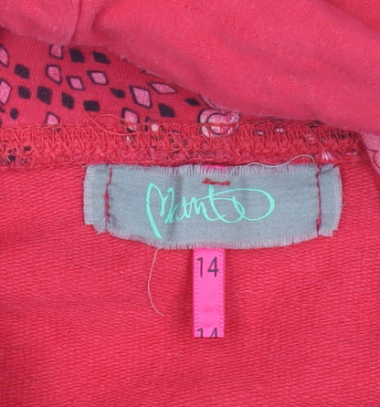 Mambo Red Women's Pullover Hoodie, Size 14, Cotton