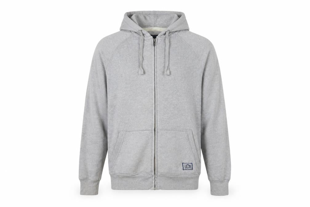 Mens UK Size M Criminal Grey Full Zip Hoodie