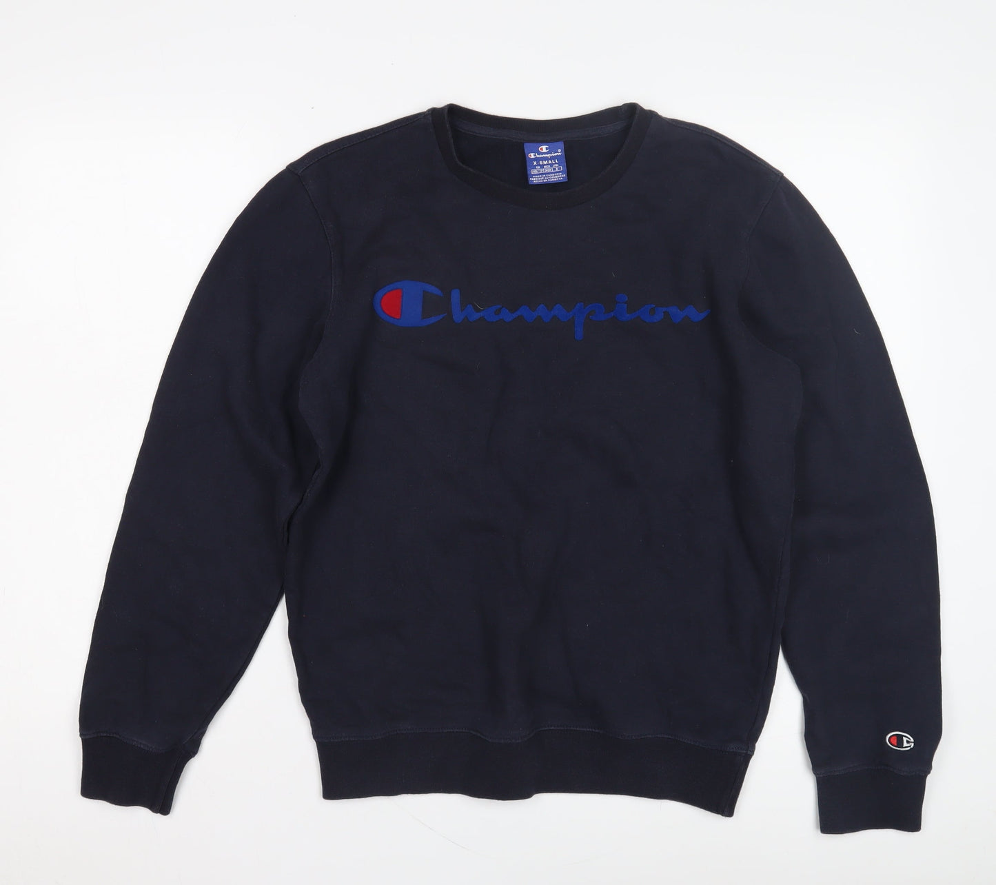 Mens UK Size XS Champion Black Pullover Sweatshirt