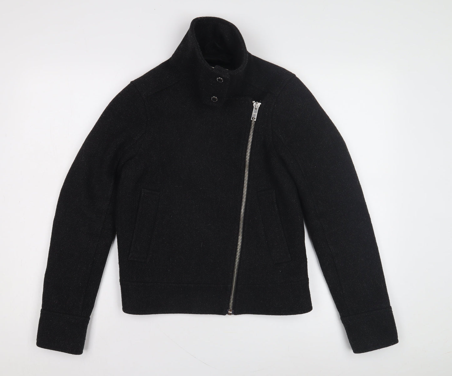 Abercrombie & Fitch Women's Black Wool Biker Jacket XS