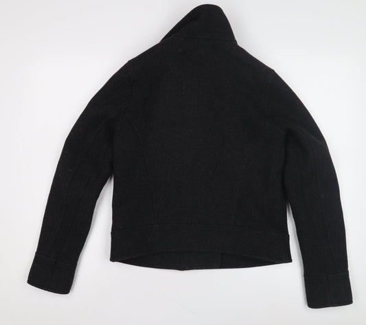 Abercrombie & Fitch Women's Black Wool Biker Jacket XS