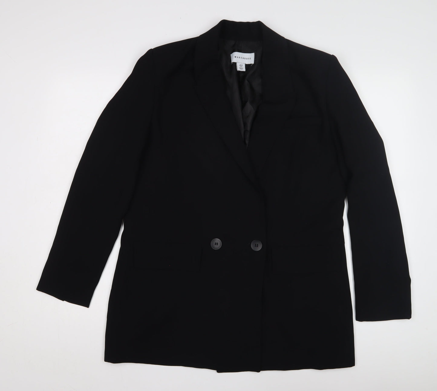 Womens UK Size 10 Warehouse Black Basic Jacket