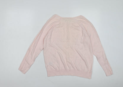 Womens UK Size 14 Marks and Spencer Pink Pullover Jumper