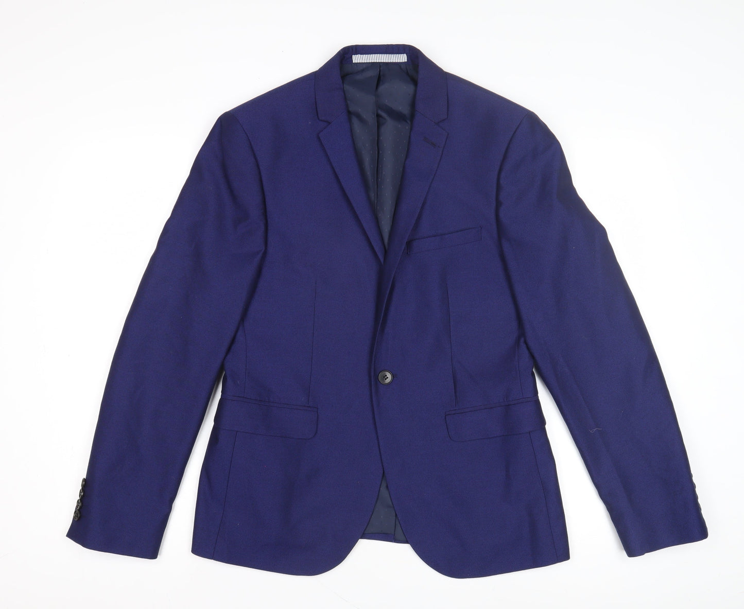 Mens UK Size 38 Burton Regular Blue Suit Jacket