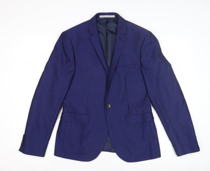 Mens UK Size 38 Burton Regular Blue Suit Jacket