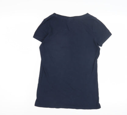 Abercrombie & Fitch Women's Blue Crew Neck T-Shirt, M