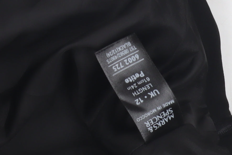 Marks and Spencer Women's Black A-Line Skirt Size 12