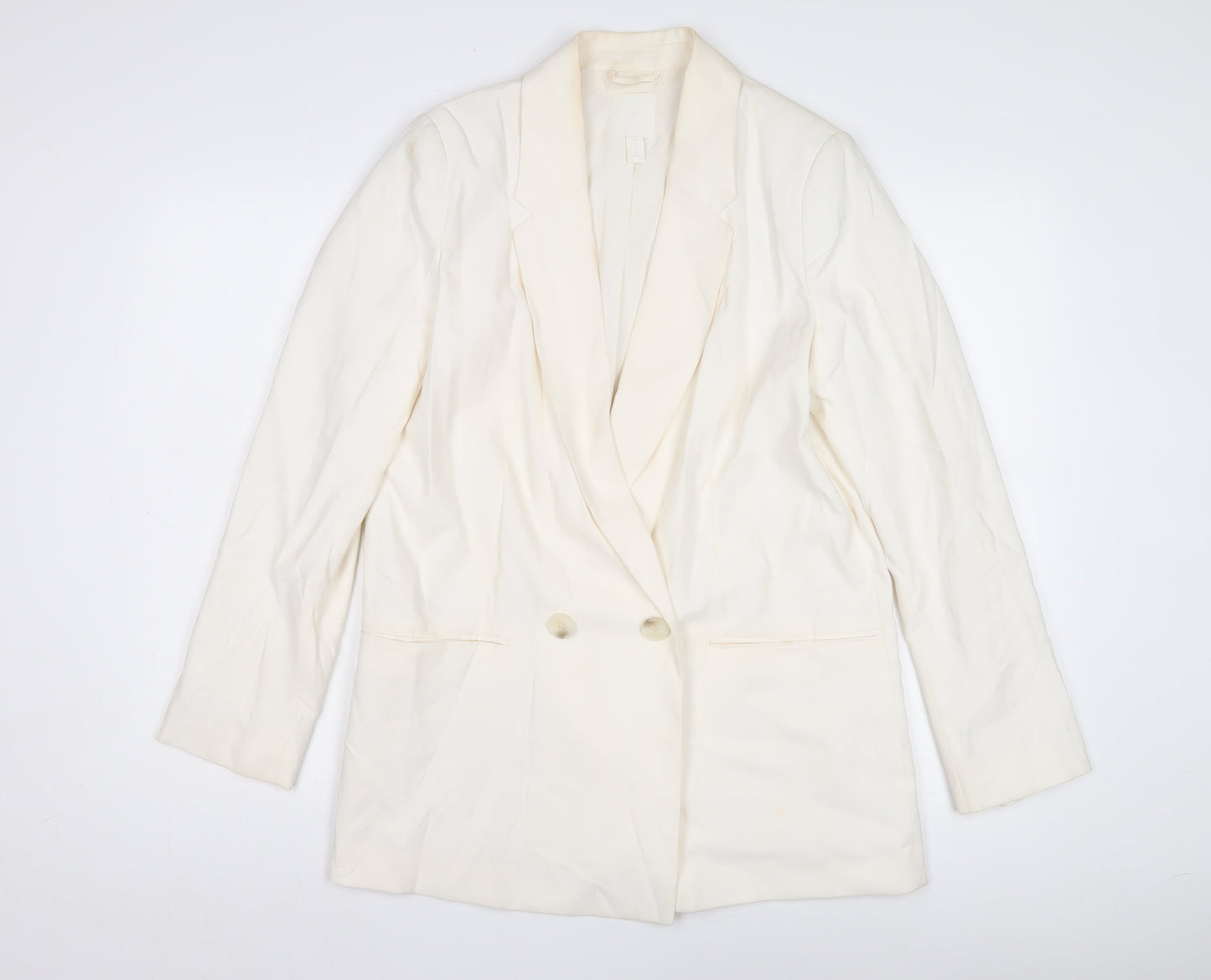 H&M Women's Ivory Blazer - Long Sleeve Size M