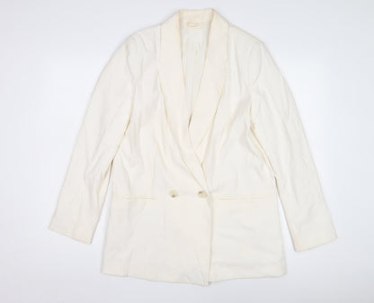 H&M Women's Ivory Blazer - Long Sleeve Size M