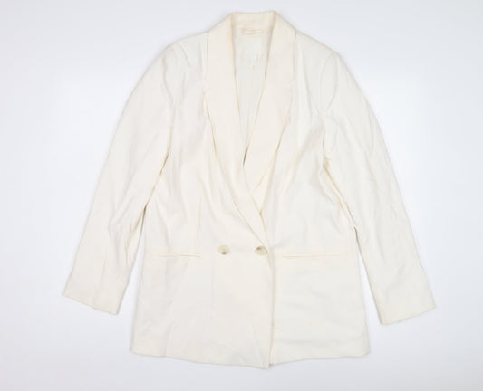 H&M Women's Ivory Blazer - Long Sleeve Size M