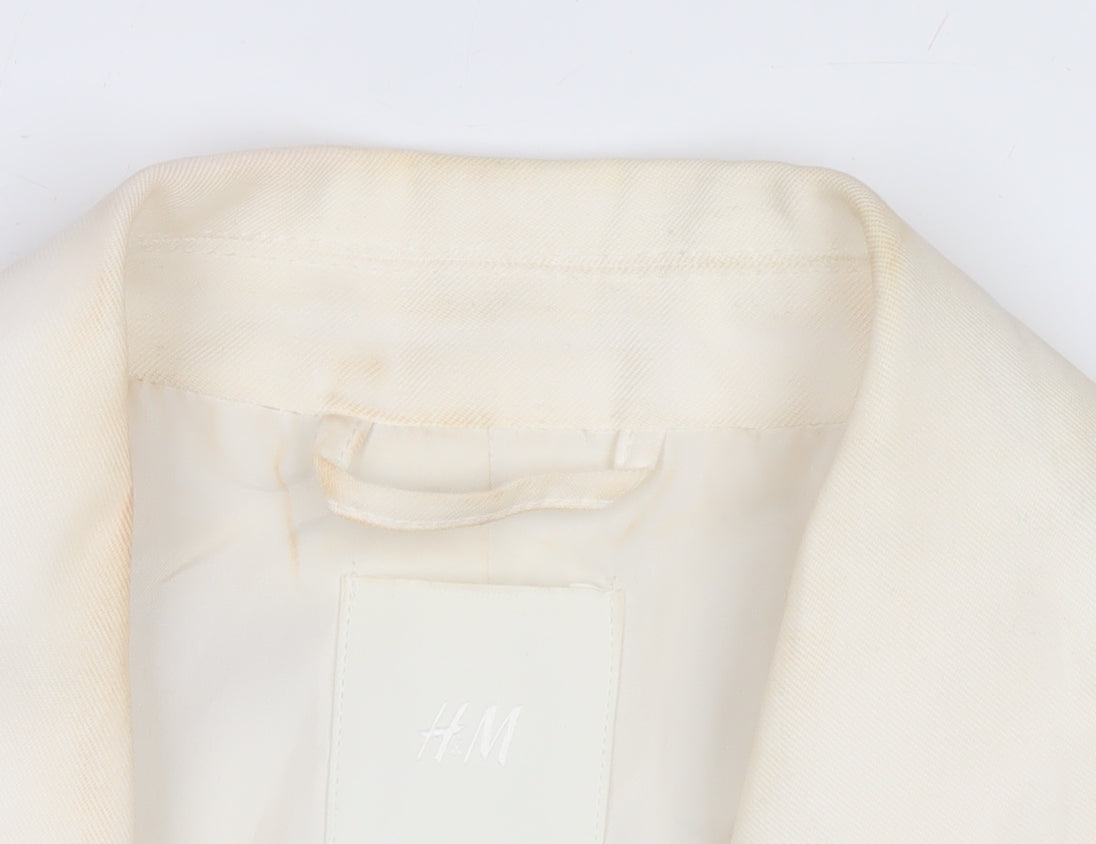 H&M Women's Ivory Blazer - Long Sleeve Size M