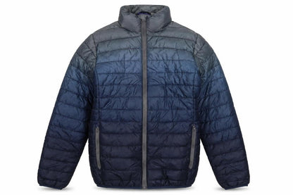 Front view of Pepperts boys’ blue ombré puffer jacket 12y zipped pockets