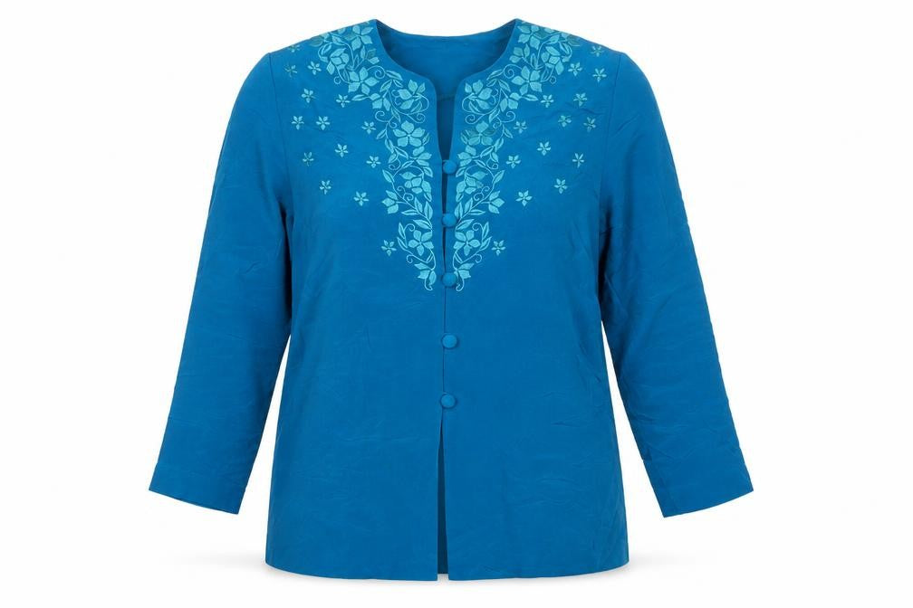 Womens UK Size 2 Adrianna Papell Blue Basic Blouse