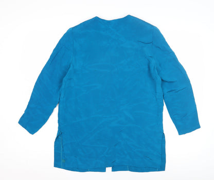 Womens UK Size 2 Adrianna Papell Blue Basic Blouse