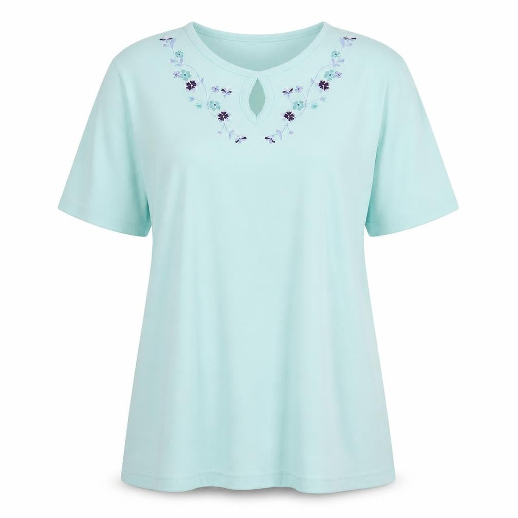Womens UK Size 14 Honor Millburn Blue Basic T-Shirt