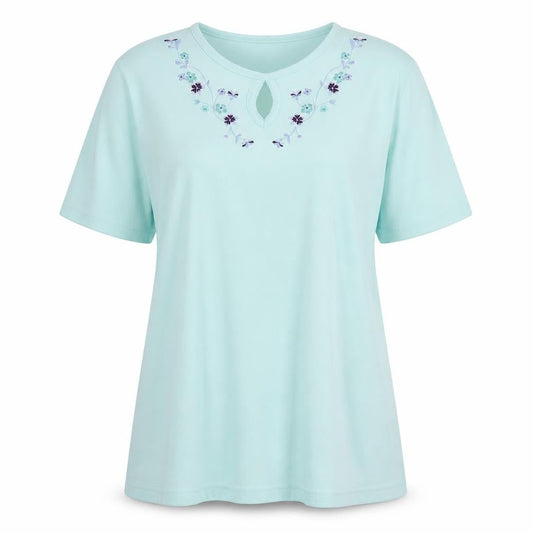 Womens UK Size 14 Honor Millburn Blue Basic T-Shirt