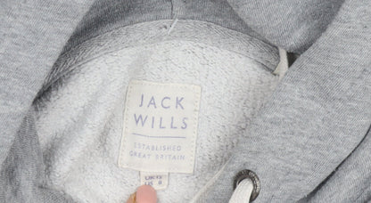Womens UK Size 12 Jack Wills Grey Pullover Hoodie