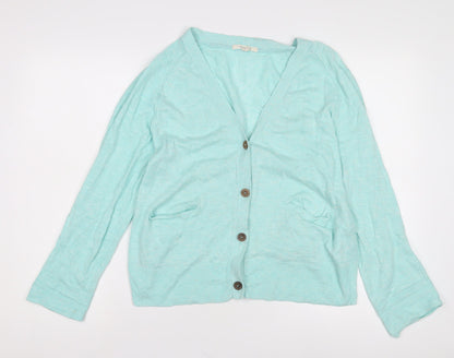 Womens UK Size 2X White Stuff Green Cardigan Jumper