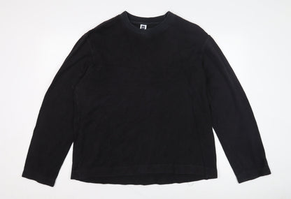 Gap Men's Black Long Sleeve Crew Neck Shirt Size L