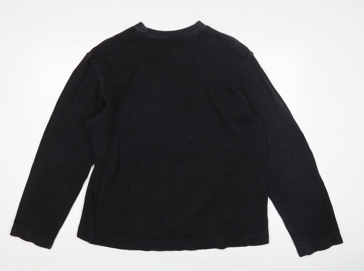 Gap Men's Black Long Sleeve Crew Neck Shirt Size L
