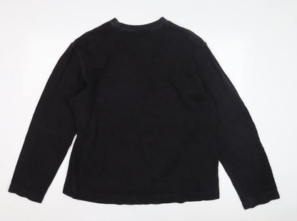 Gap Men's Black Long Sleeve Crew Neck Shirt Size L