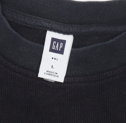 Gap Men's Black Long Sleeve Crew Neck Shirt Size L