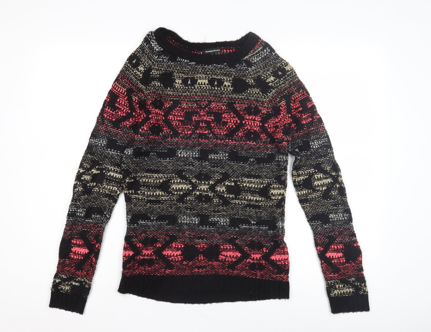 Womens UK Size 8 Warehouse Multicoloured Pullover Jumper